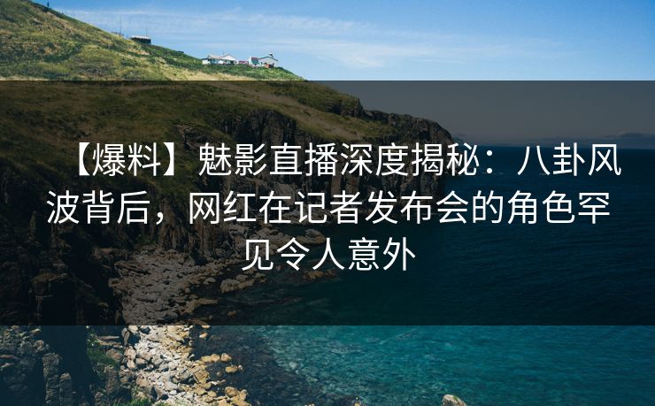 【爆料】魅影直播深度揭秘：八卦风波背后，网红在记者发布会的角色罕见令人意外